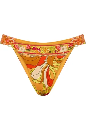 Camilla Femme, Maillots de bain, Multicolore, Taille: 42 FR Bas de Bikini Floral avec Anneaux Décoratifs