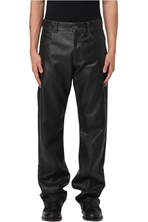 Msgm Homme, Pantalons, Noir, Taille: S Pantalon Cuir Noir Style Moderne Mode