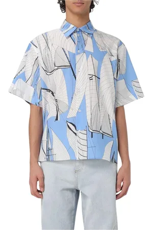 Msgm Homme, Chemises, Multicolore, Taille: L Chemise Bleue à Imprimé Voilier