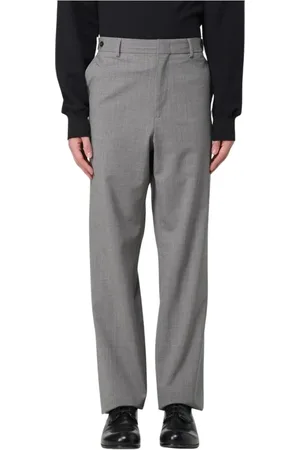 Msgm Homme, Pantalons, Gris, Taille: L Pantalon en Laine Gris Élégant