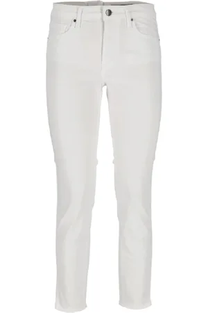 Armani Exchange Femme, Jeans, Blanc, Taille: W28 Jean Blanc Taille Haute Jambe Fuselée