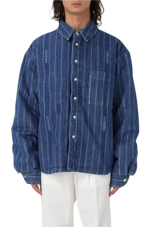 Jacquemus Homme, Chemises, Bleu, Taille: M Chemise Denim Bleu Classique