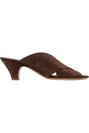 Casadei Femme, Chaussures, Brun, Taille: 39 EU Élégantes Sandales en Daim à Talons Femme