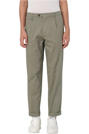 Paolo Pecora Homme, Pantalons, Vert, Taille: M Chinos Classiques Verts pour Homme