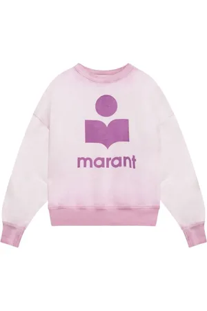 Isabel Marant Femme, Sweatshirts et sweats à capuche, Rose, Taille: 36 FR Sweat en Coton Usé avec Logo