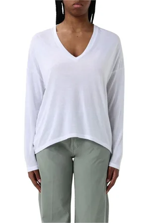 Dondup Femme, Tops, Blanc, Taille: 36 FR T-shirt décontracté élégant bleu