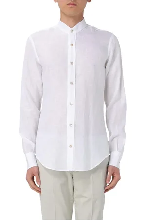 ELEVENTY Homme, Chemises, Blanc, Taille: L Chemise Blanche à Col Mandarin