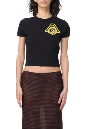 AMBUSH Femme, Tops, Noir, Taille: 42 FR T-shirt Noir avec Logo Imprimé
