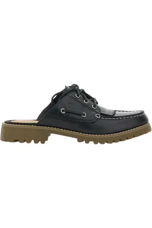 Timberland Femme, Chaussures, Noir, Taille: 37 EU Mules de bateau en cuir noir