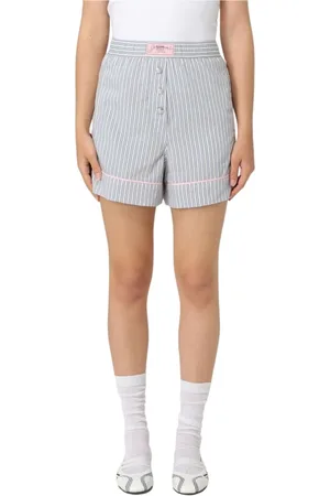 Ganni Femme, Shorts, Bleu, Taille: 40 FR Shorts en Denim Bleu