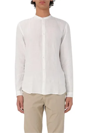 BROOKSFIELD Homme, Chemises, Blanc, Taille: L Chemise Bleue à Col Mandarin