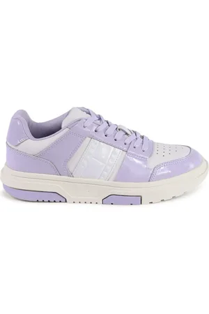 Tommy Hilfiger Femme, Chaussures, Violet, Taille: 39 EU Baskets en Cuir Violet
