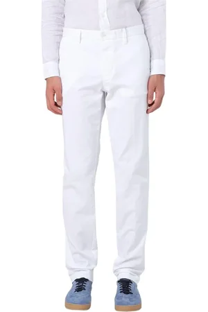 Blauer Homme, Pantalons, Blanc, Taille: W38 Pantalon Chinos Coupe Droite Blanc