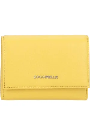 Coccinelle Femme, Accessoires, Jaune, Taille: ONE Size Portefeuille en cuir élégant avec emplacements pour cartes