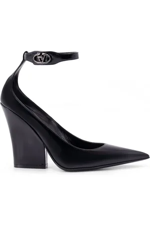 VALENTINO GARAVANI Femme, Chaussures, Noir, Taille: 40 EU Escarpins en cuir verni avec boucle audacieuse