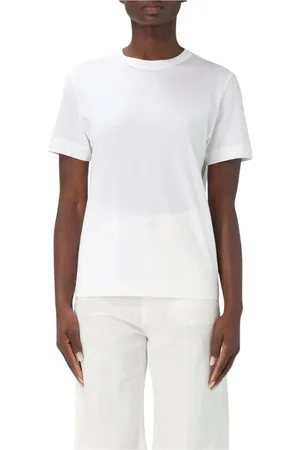 Brunello Cucinelli Femme, Tops, Blanc, Taille: 38 FR T-shirt blanc à col rond