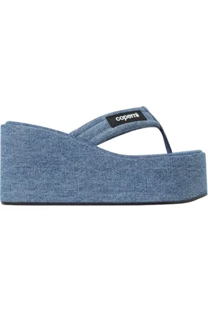 COPERNI Femme, Chaussures, Bleu, Taille: 40 EU Sandales Compensées en Denim