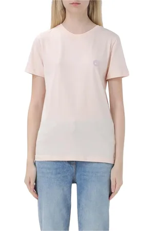 save the duck Femme, Tops, Rose, Taille: 38 FR T-shirt Classique en Coton Blanc
