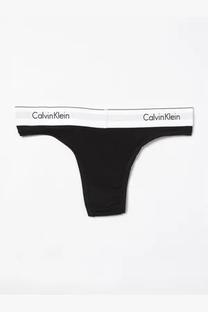 Calvin Klein Femme, Sous-vêtements, Noir, Taille: 40 FR Sous-vêtements string en coton stretch noir