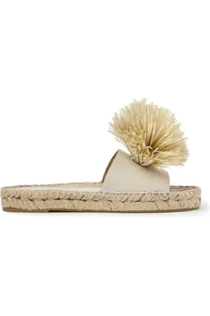 Paloma Barceló Femme, Chaussures, , Taille: 37 EU Sandales en Cuir Ivoire avec Corde