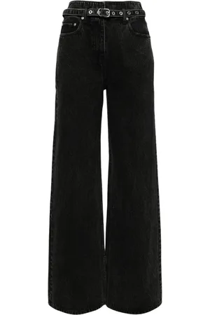 3.1 Phillip Lim Femme, Jeans, Noir, Taille: 40 FR Jean noir à jambes larges