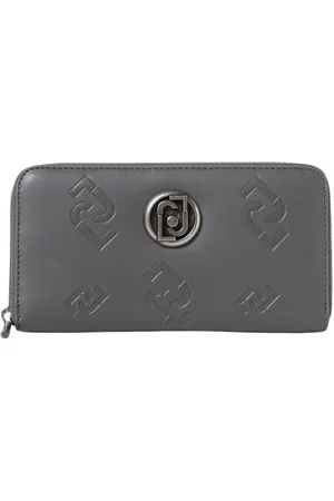 Liu Jo Femme, Accessoires, Gris, Taille: ONE Size Portefeuille à fermeture éclair et logo en relief