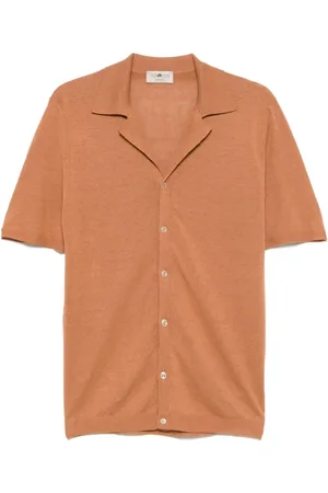 IRISH CRONE Homme, Chemises, Brun, Taille: M Chemise Camel Style Confort Légèreté
