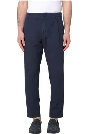 Dondup Homme, Pantalons, Bleu, Taille: W32 Pantalon Casual Homme Vert Élégant