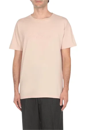 Maison Margiela Femme, Tops, Rose, Taille: 40 FR Tee-shirt Noir avec Logo pour Femmes