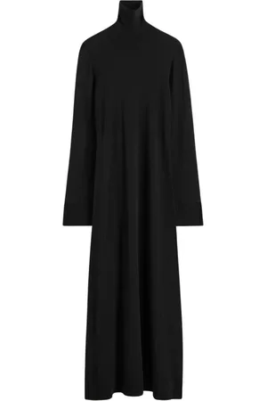 Totême Femme, Robes, Noir, Taille: 40 FR Robe Tricot Manche Transparente