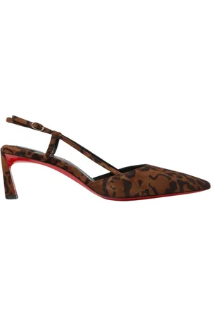 Christian Louboutin Femme, Chaussures, Brun, Taille: 36 EU Élégantes Escarpins Slingback