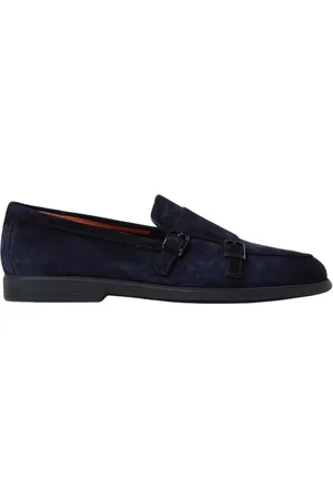 santoni Homme, Chaussures, Bleu, Taille: 43 1/2 EU Mocassins Brogue Bleus