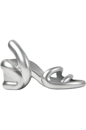 Camper Femme, Chaussures, Gris, Taille: 39 EU Sandales Minimalistes en Cuir Gris