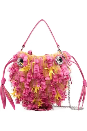 Anya Hindmarch Femme, Sacs, Rose, Taille: ONE Size Porte-Clés Rose à Paillettes