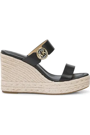 Michael Kors Femme, Chaussures, Noir, Taille: 36 1/2 EU Sandales compensées Lucinda