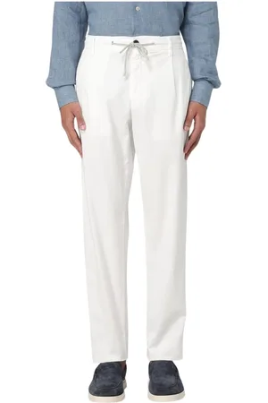 ELEVENTY Homme, Pantalons, Blanc, Taille: W32 Pantalon Casual en Coton Sable pour Homme