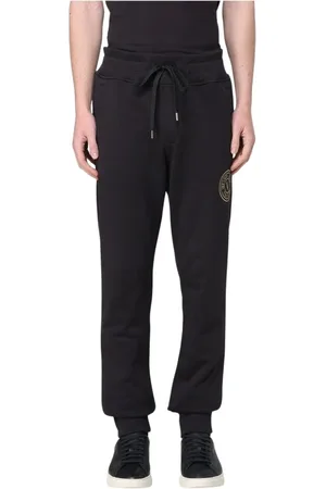 VERSACE Homme, Pantalons, Noir, Taille: S Pantalon Designer Droit Noir
