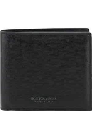 Bottega Veneta Homme, Accessoires, Noir, Taille: ONE Size Portefeuille Bifold en Cuir Noir