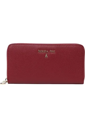 Patrizia Pepe Femme, Accessoires, Rouge, Taille: ONE Size Portefeuille à fermeture éclair rouge