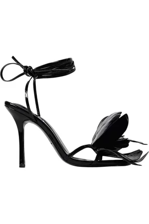 Alexander Wang Femme, Chaussures, Noir, Taille: 37 EU Sandales à Talons Hauts en Cuir Verni Noir