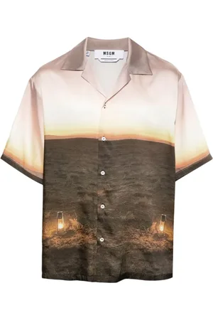 Msgm Homme, Chemises, Multicolore, Taille: M Chemise multicolore à imprimé graphique