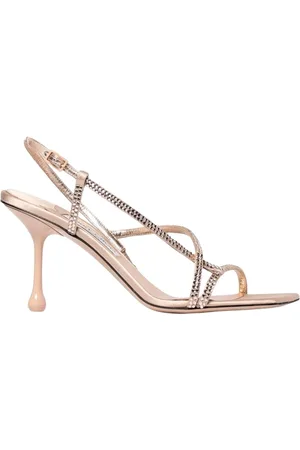 Jimmy Choo Femme, Chaussures, Rose, Taille: 36 EU Sandales à Talons en Cristal