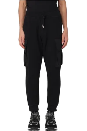 Dsquared2 Homme, Pantalons, Noir, Taille: L Joggers Cargo Noirs avec Poches