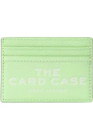 Marc Jacobs Femme, Accessoires, Vert, Taille: ONE Size Porte-cartes en Cuir Vert