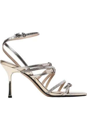 Pinko Femme, Chaussures, Jaune, Taille: 36 EU Sandales à Talons Dorés