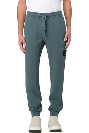 Stone Island Homme, Pantalons, Vert, Taille: M Cargo Pocket Pantalons de survêtement Pantalons Noirs Élégants