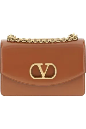 VALENTINO GARAVANI Femme, Sacs, Brun, Taille: ONE Size Sac à bandoulière avec studs et chaîne