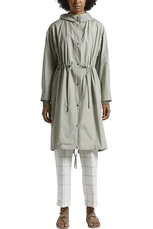 PESERICO SIGN Femme, Manteaux, Vert, Taille: 44 FR Manteau en coton technique