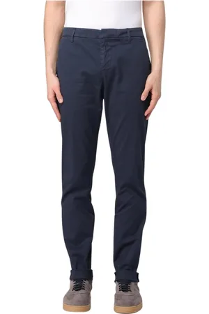 Dondup Homme, Pantalons, Bleu, Taille: W29 Pantalon Chinos Droit Blanc