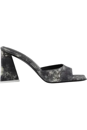 The Attico Femme, Chaussures, Noir, Taille: 39 EU Sandales à Talon Bloc Noires